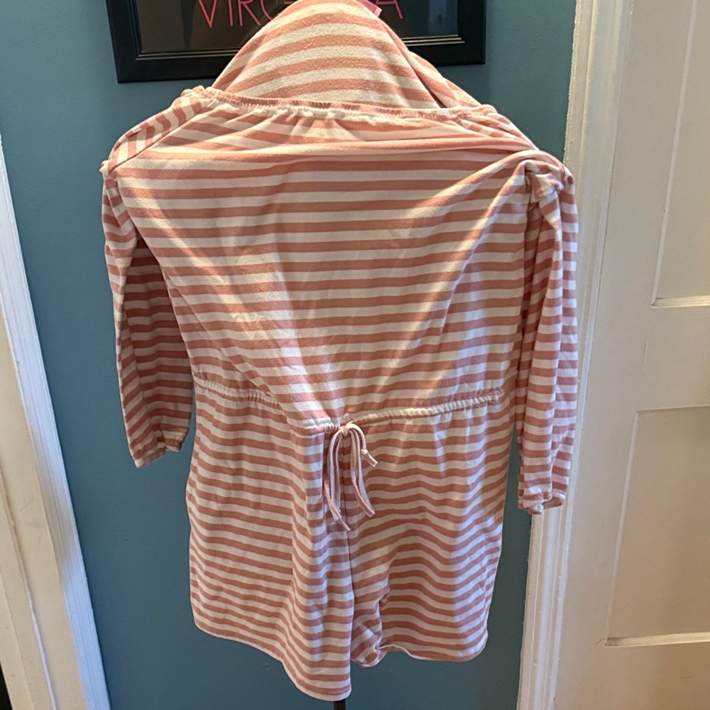 Pink Lily Pink and White Striped Jumpsuit